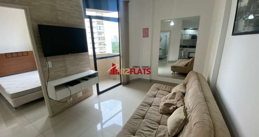 Flat com 1 quarto para alugar na Avenida Miruna, 399, Moema, São Paulo