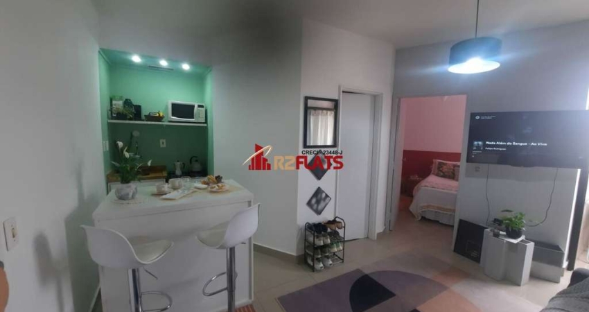 Flat com 1 quarto para alugar na Avenida Miruna, 399, Moema, São Paulo