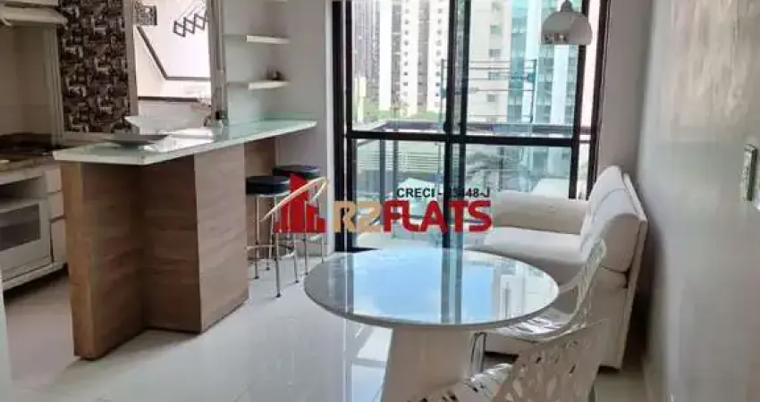 Flat com 1 quarto para alugar na Avenida Ibijaú, 355, Moema, São Paulo