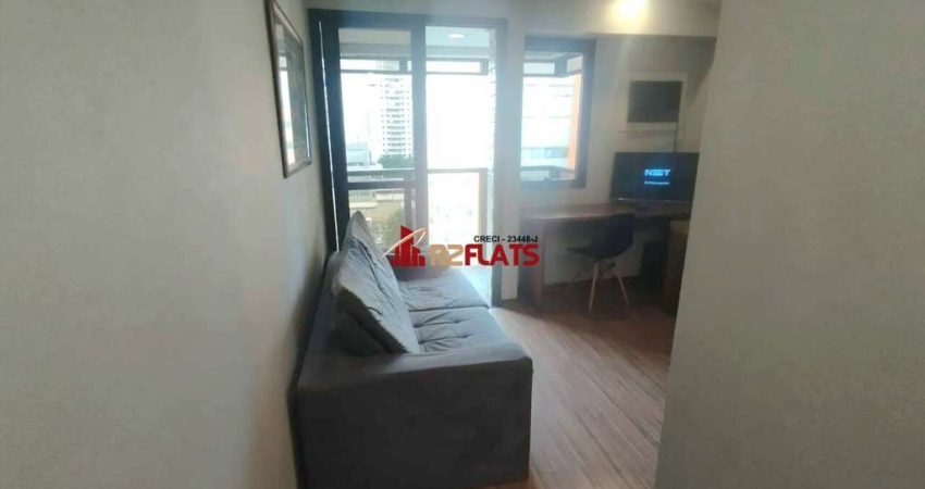Flat com 1 quarto para alugar na Avenida Ibijaú, 364, Moema, São Paulo
