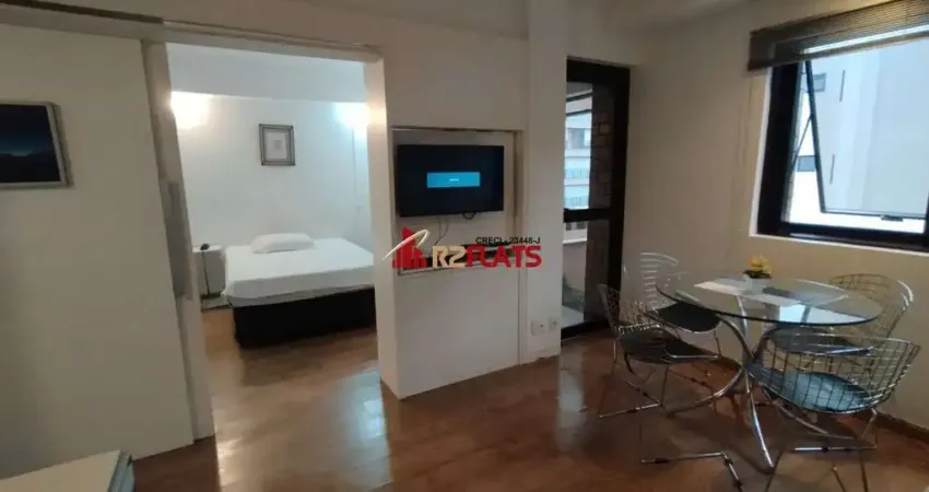 Flat com 1 quarto para alugar na Avenida Ibijaú, 364, Moema, São Paulo