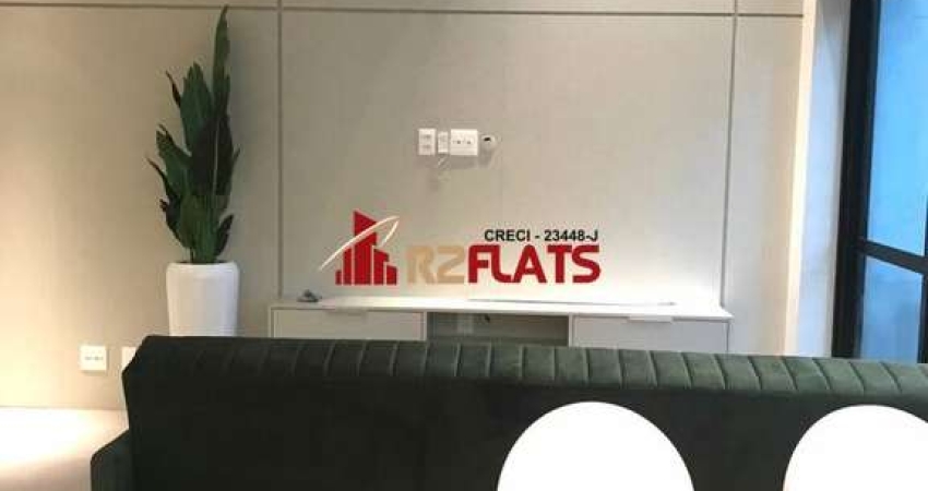 Flat com 2 quartos para alugar na Avenida Ibijaú, 355, Moema, São Paulo