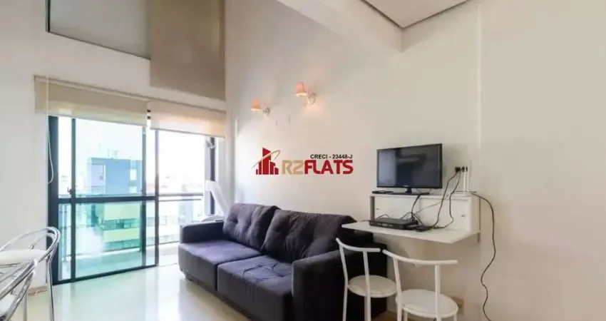 Flat com 1 quarto para alugar na Avenida Ibijaú, 355, Moema, São Paulo
