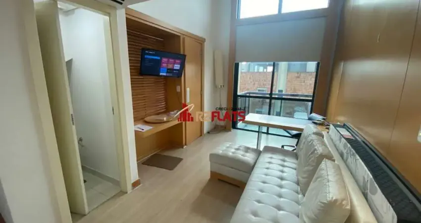 Flat com 1 quarto para alugar na Avenida Ibijaú, 355, Moema, São Paulo