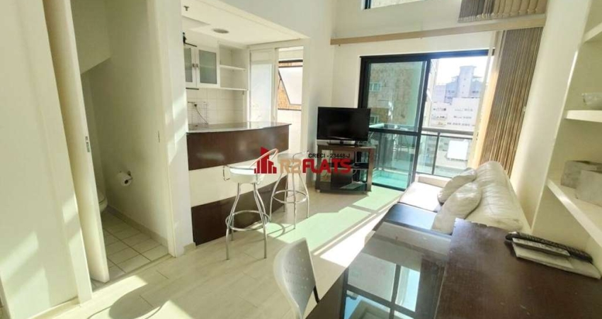 Flat com 1 quarto para alugar na Avenida Ibijaú, 355, Moema, São Paulo