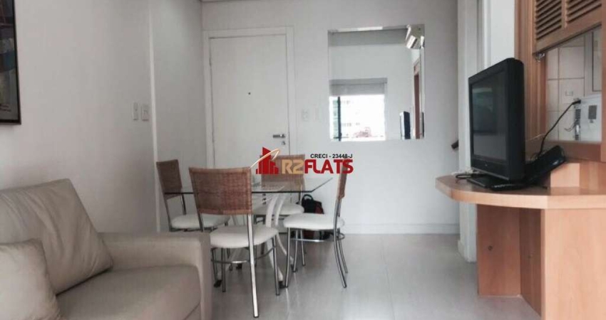 Flat com 1 quarto para alugar na Avenida Ibijaú, 355, Moema, São Paulo
