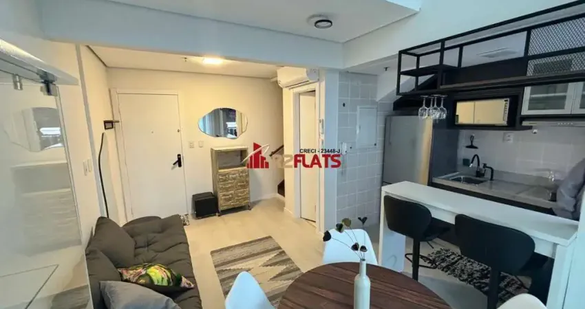 Flat com 1 quarto para alugar na Avenida Ibijaú, 355, Moema, São Paulo