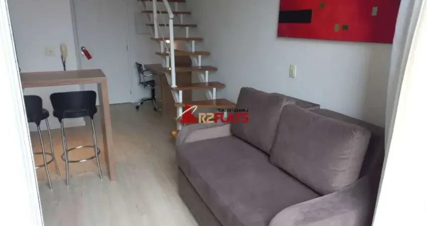 Flat com 1 quarto para alugar na Rua Flórida, 1790, Brooklin, São Paulo