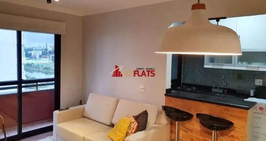 Flat com 2 quartos para alugar na Rua Sansão Alves dos Santos, 373, Brooklin, São Paulo