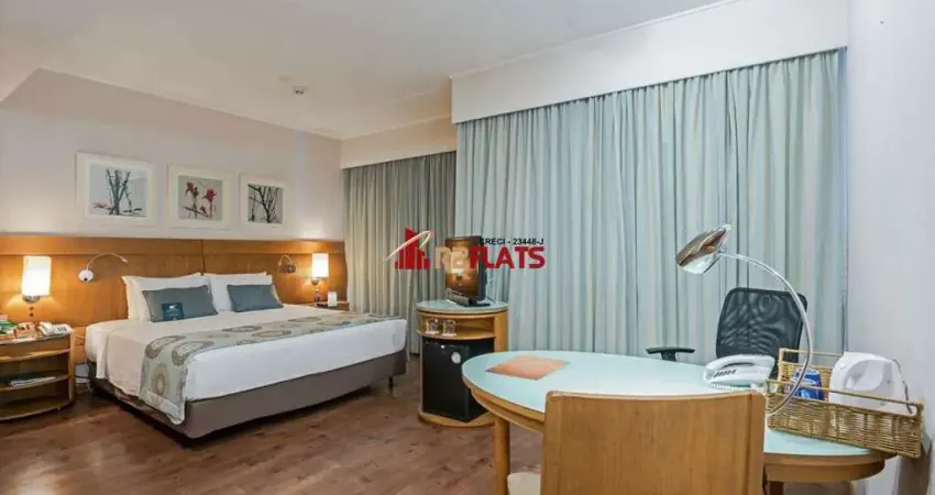 Flat com 1 quarto à venda na Avenida Rouxinol, 57, Moema, São Paulo