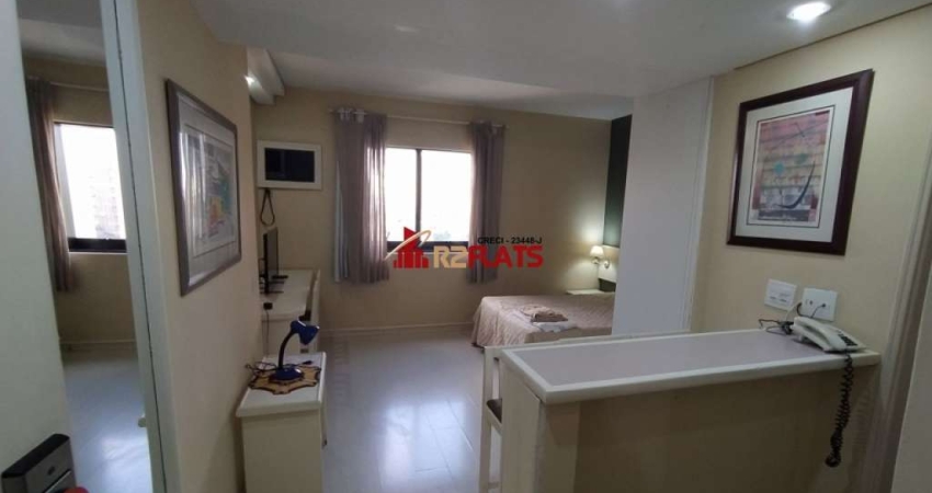 Flat com 1 quarto para alugar na Avenida Ibijaú, 364, Moema, São Paulo
