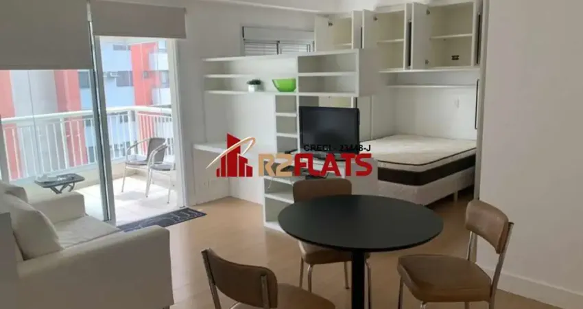 Flat com 1 quarto para alugar na Rua Sansão Alves dos Santos, 343, Brooklin, São Paulo
