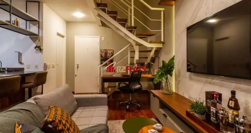 Flat com 1 quarto para alugar na Rua Flórida, 1790, Brooklin, São Paulo