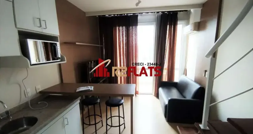 Flat com 1 quarto para alugar na Rua Flórida, 1790, Brooklin, São Paulo