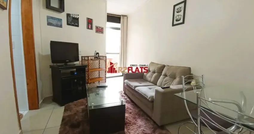 Flat com 1 quarto para alugar na Avenida Miruna, 399, Moema, São Paulo