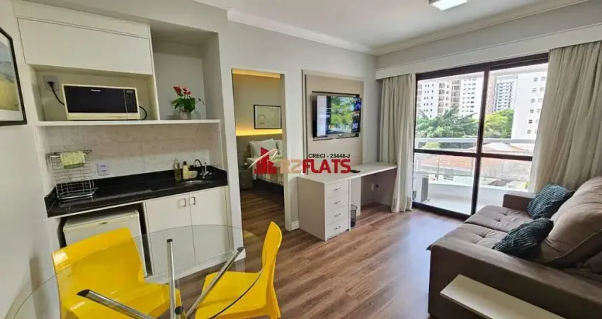 Flat com 1 quarto para alugar na Alameda dos Anapurus, 1661, Moema, São Paulo
