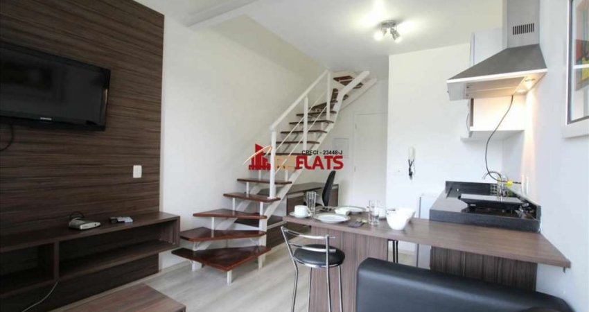 Flat com 1 quarto à venda na Rua Flórida, 1790, Brooklin, São Paulo