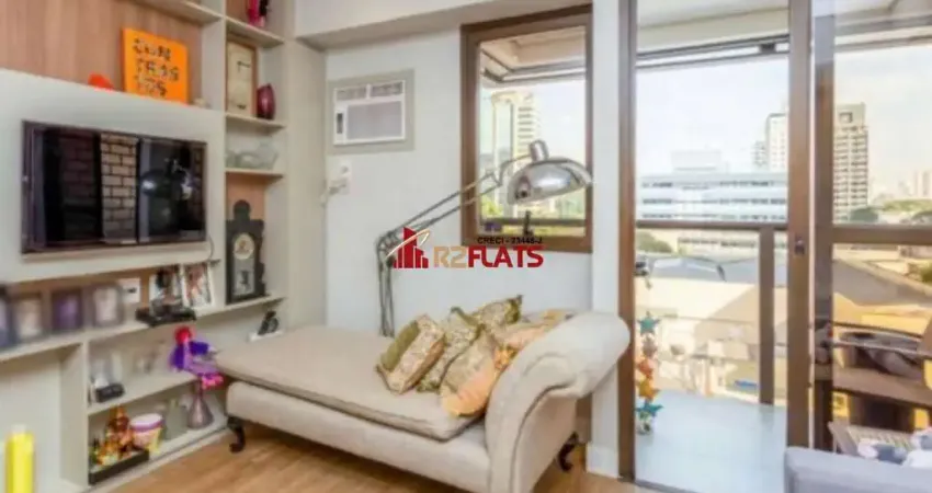 Flat com 1 quarto para alugar na Avenida Ibijaú, 364, Moema, São Paulo
