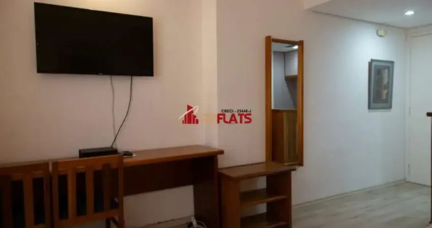 Flat com 1 quarto para alugar na Avenida Ibijaú, 364, Moema, São Paulo