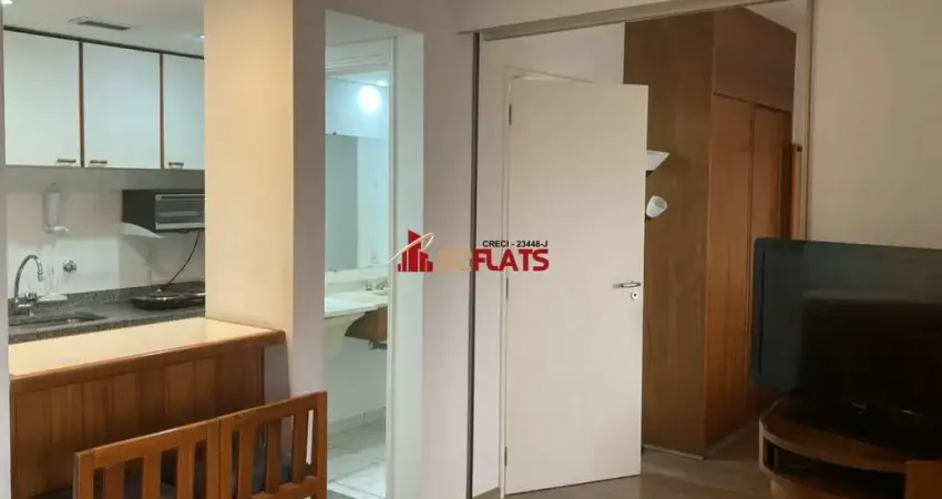 Flat com 1 quarto para alugar na Avenida Ibijaú, 364, Moema, São Paulo