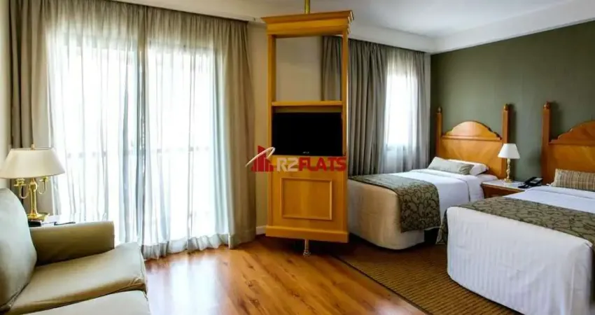 Flat com 1 quarto para alugar na Avenida Jandira, 501, Moema, São Paulo