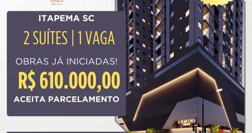 Apartamento para venda em itapema, jardim praia mar, 2 dormitórios, 2 suítes, 3 banheiros, 1 vaga