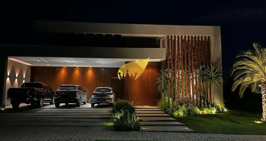 Lar de luxo em cuiabá: casa térrea porteira fechada no condomínio supremo itália, 4 suítes e gourmet dos sonhos