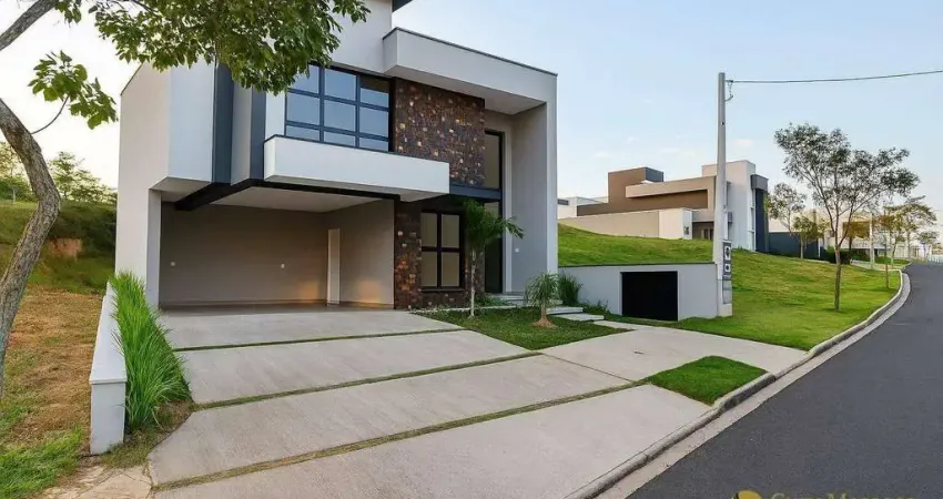 Magnífica casa moderna em conceito aberto, com 3 suítes, à venda por R$ 1.249.990 - Condomínio Reserva Central Parque - Salto/SP