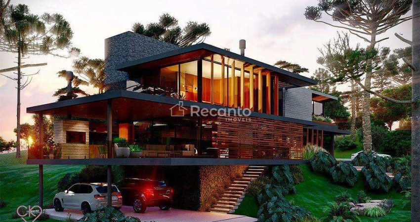 CASA DE 4 DORMITÓRIOS SUÍTES EM GRAMADO NO ASPEN, Aspen Mountain, Gramado - RS
