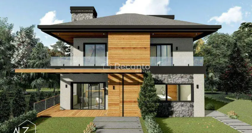 Casa com 5 dormitórios à venda, 400 m² - vila suíça - gramado/rs