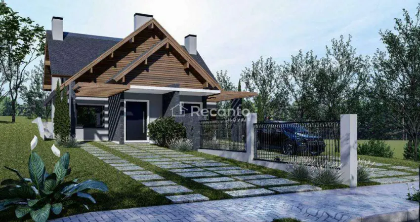 Casa com 3 dormitórios à venda, 112 m²  - vila suiça - canela/rs