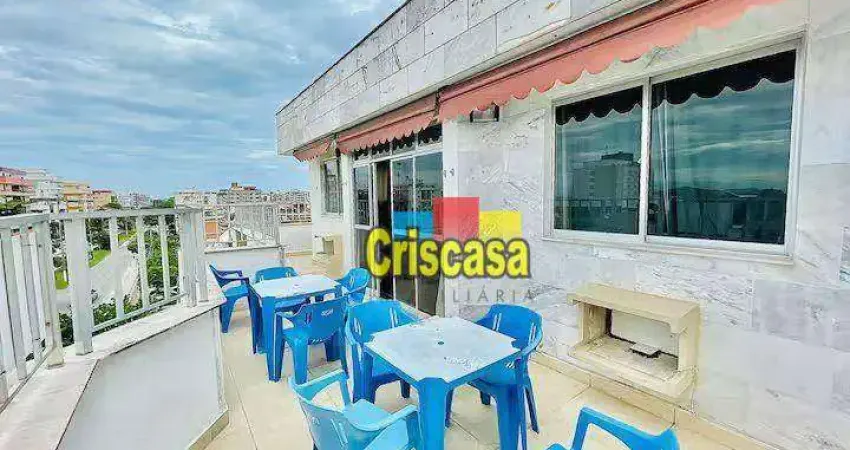 Cobertura com 3 dormitórios para alugar, 180 m² por r$ 4.812,50/mês - braga - cabo frio/rj
