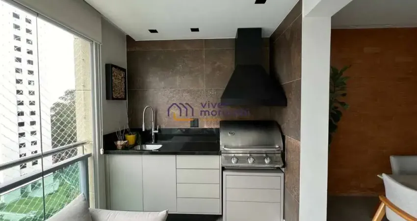 Apartamento na Vila Andrade, com 2 dormitórios, sendo 2 suítes, 2 vagas, varanda gourmet com churras