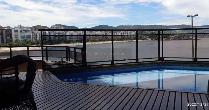 BAIXOU... Open House vende apartamento duplex  frente Praia piscina privada Vista Praia Icarai