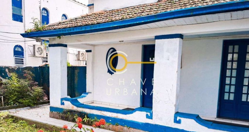 Casa, 755 m² - venda por R$ 2.128.000,00 ou aluguel por R$ 16.200,00/mês - Macuco - Santos/SP