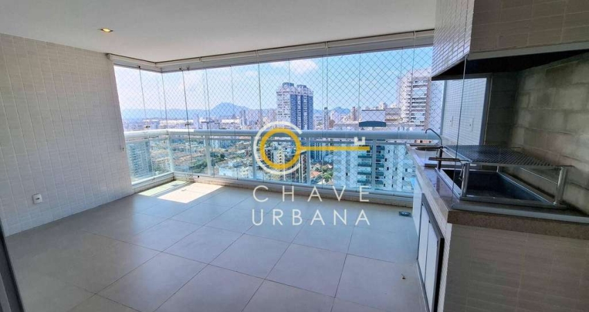 Apartamento para alugar, 190 m² por R$ 15.200,01/mês - Aparecida - Santos/SP