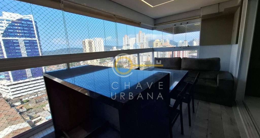 Apartamento com 3 dormitórios para alugar, 111 m² por R$ 9.500,02/mês - Ponta da Praia - Santos/SP