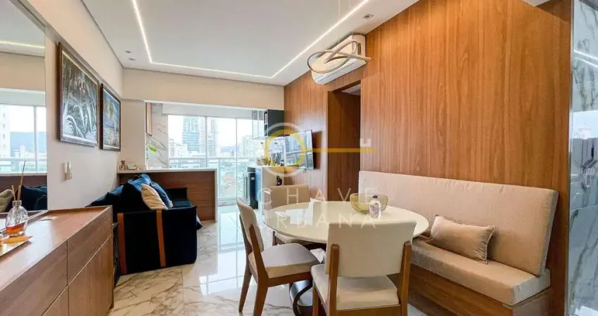 Apartamento com 2 dormitórios para alugar, 68 m² por R$ 6.000,00/mês - Boqueirão - Santos/SP
