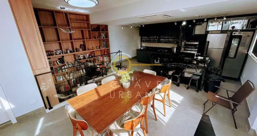 Cobertura com 3 dormitórios à venda, 357 m² por r$ 3.500.000,00 - pompéia - santos/sp