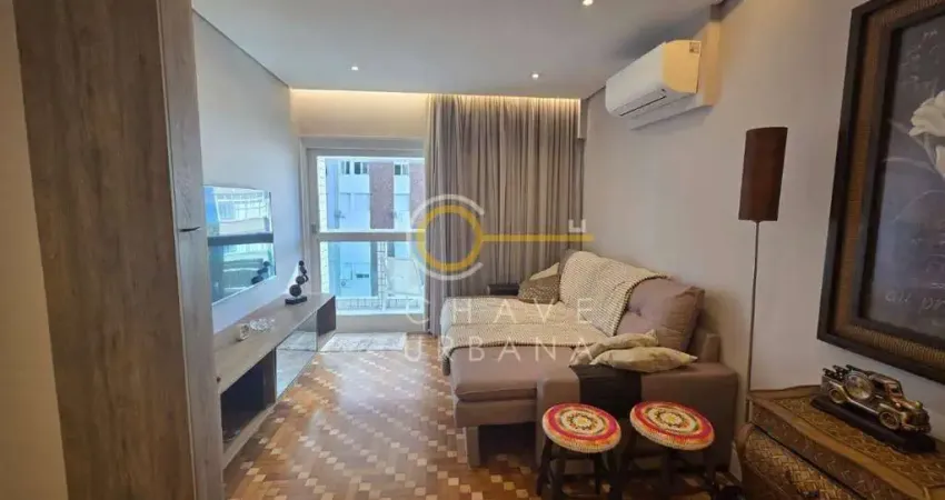 Apartamento com 1 dormitório à venda, 60 m² por r$ 599.000,00 - boqueirão - santos/sp