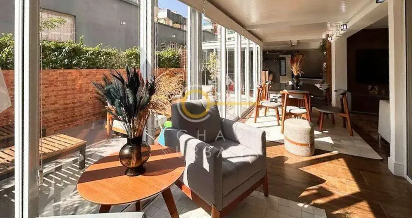 Apartamento garden com 3 dormitórios à venda, 183 m² por r$ 2.400.000,00 - gonzaga - santos/sp