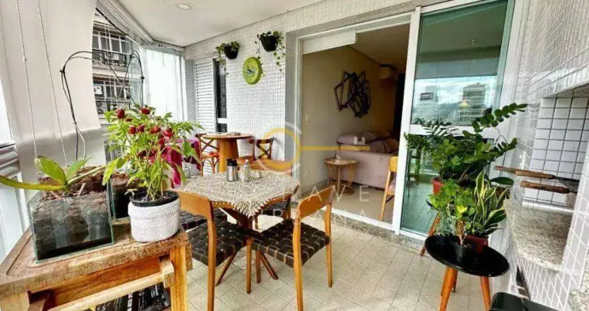 Apartamento com 2 dormitórios à venda, 127 m² por R$ 1.850.000,00 - Boqueirão - Santos/SP