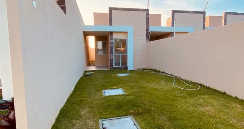 Eusébio casa plana nova com 2 quartos. melhor custo benefício.