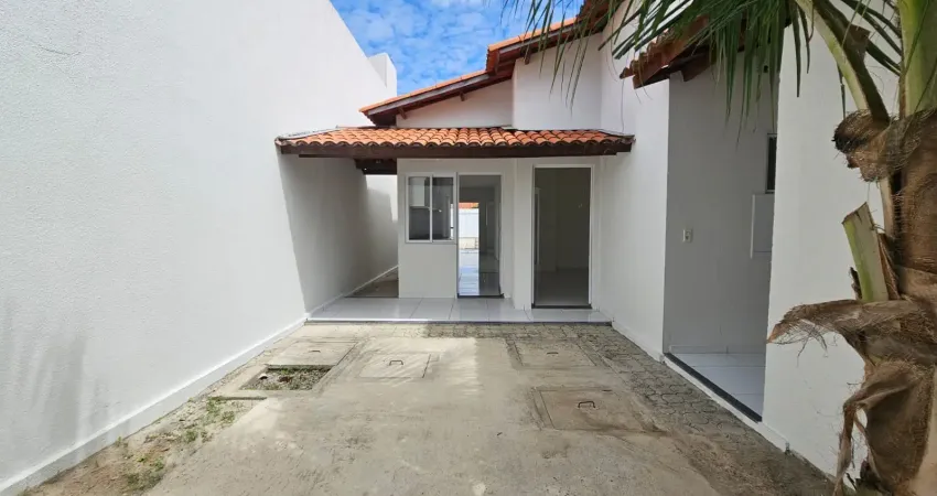Eusébio - casa plana nova com super lote de 6 x 33m. proxima da ce010.