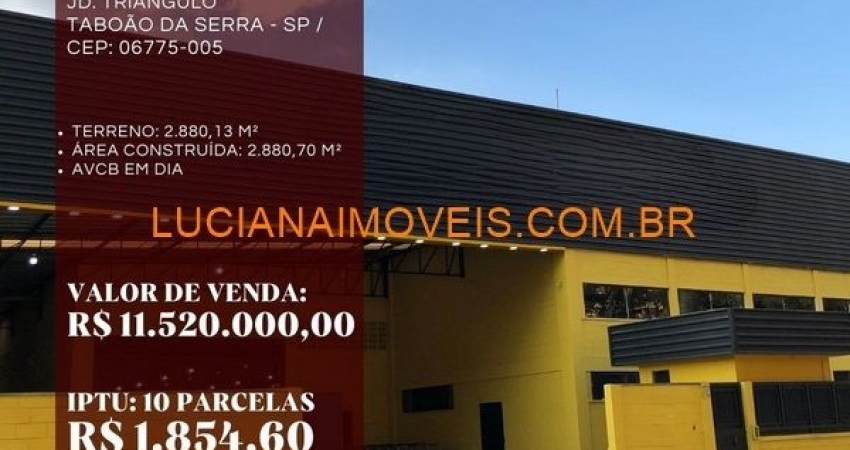 GALPÃO DE 2.880 M² EM TABOÃO DA SERRA