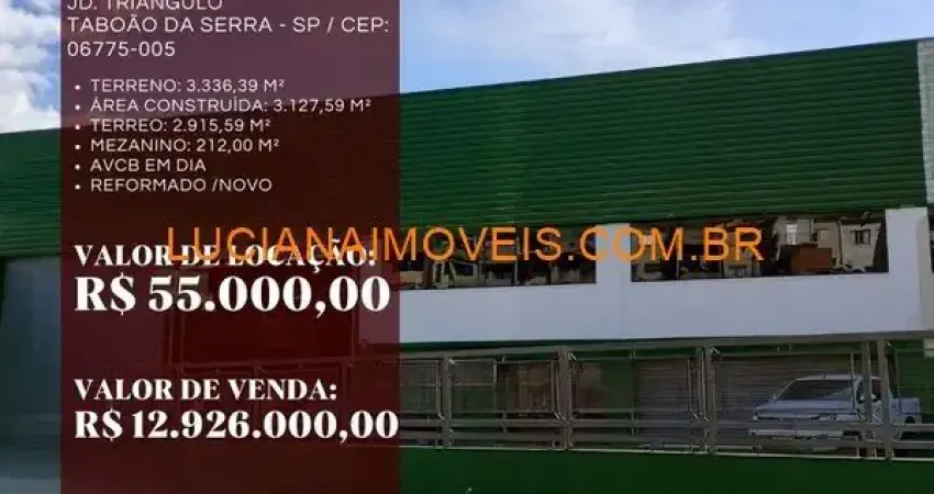 GALPÃO DE 3.127 M² EM TABOÃO DA SERRA