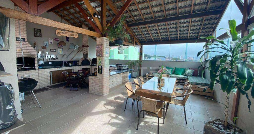 Cobertura com 3 dormitórios para alugar, 140 m² por R$ 4.216,18/mês - Vila Alzira - Santo André/SP