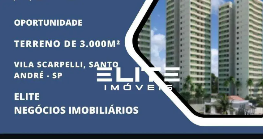 Terreno à venda, 3000 m² por r$ 10.500.000,00 - vila scarpelli - santo andré/sp