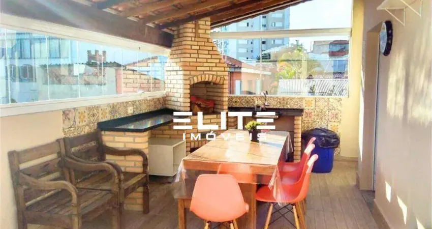 Cobertura com 2 dormitórios à venda, 130 m² por r$ 585.000,00 - vila valparaíso - santo andré/sp