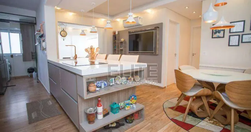 Sofisticado e incomparável, moderno  apartamento com 68m²
